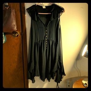 Black Anthropology ruffle dress
